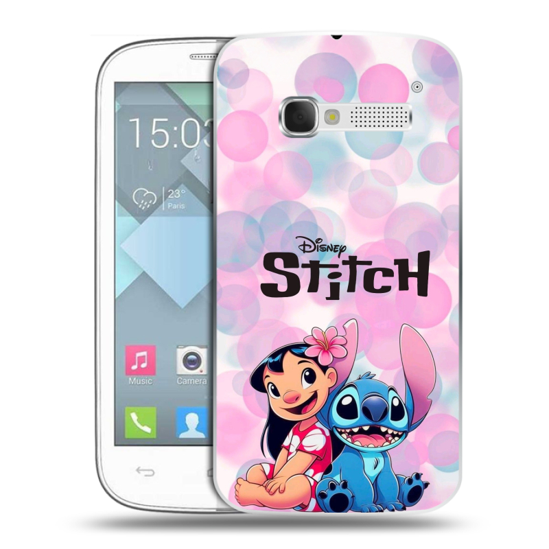Пластиковый чехол на Alcatel One Touch Pop C5 с принтом Лило и Стич Пластиковый чехол на Alcatel One Touch Pop C5 с принтом Лило и Стич