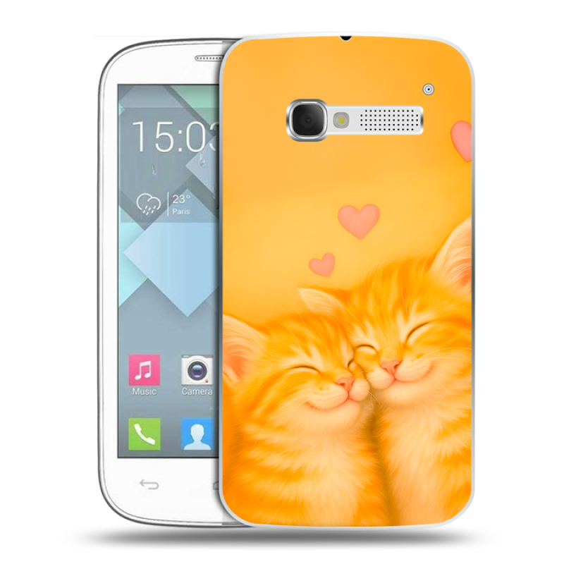 Пластиковый чехол на Alcatel One Touch Pop C5 с принтом Милые котята Пластиковый чехол на Alcatel One Touch Pop C5 с принтом Милые котята