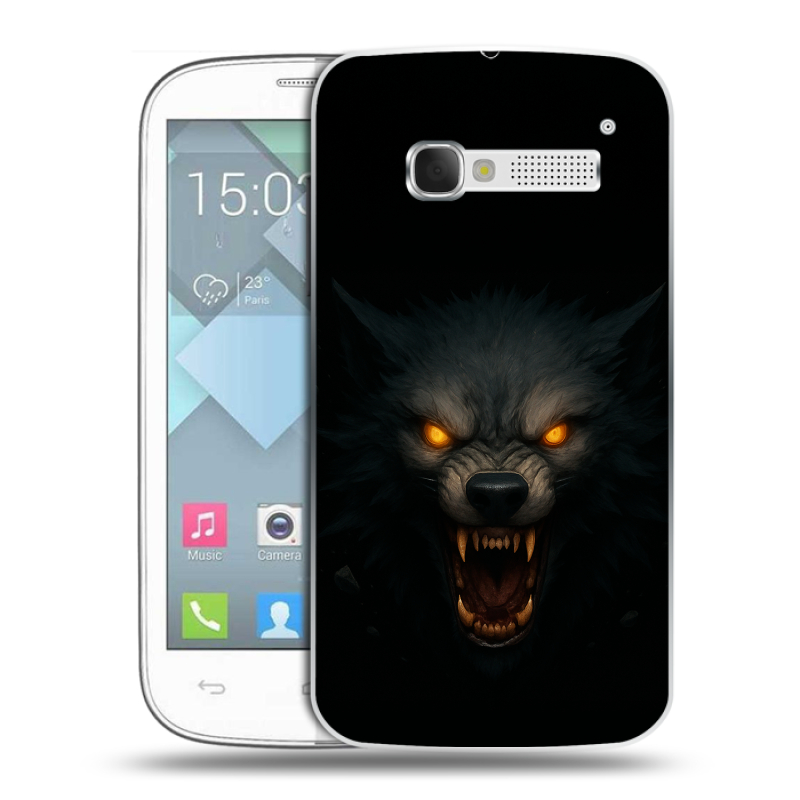 Пластиковый чехол на Alcatel One Touch Pop C5 с принтом Волк Пластиковый чехол на Alcatel One Touch Pop C5 с принтом Волк