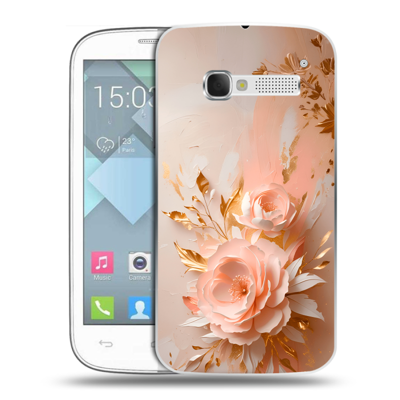 Пластиковый чехол на Alcatel One Touch Pop C5 с принтом женский Пластиковый чехол на Alcatel One Touch Pop C5 с принтом женский