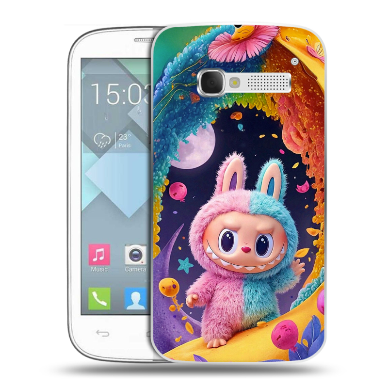 Пластиковый чехол на Alcatel One Touch Pop C5 с принтом Labubu Лабубу Пластиковый чехол на Alcatel One Touch Pop C5 с принтом Labubu Лабубу