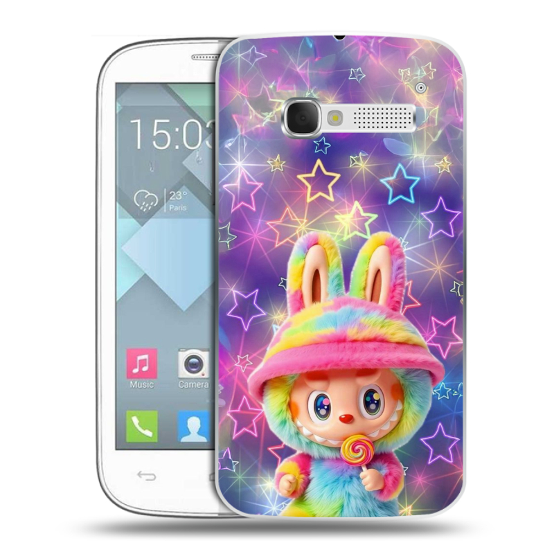 Пластиковый чехол на Alcatel One Touch Pop C5 с принтом Labubu Лабубу Пластиковый чехол на Alcatel One Touch Pop C5 с принтом Labubu Лабубу