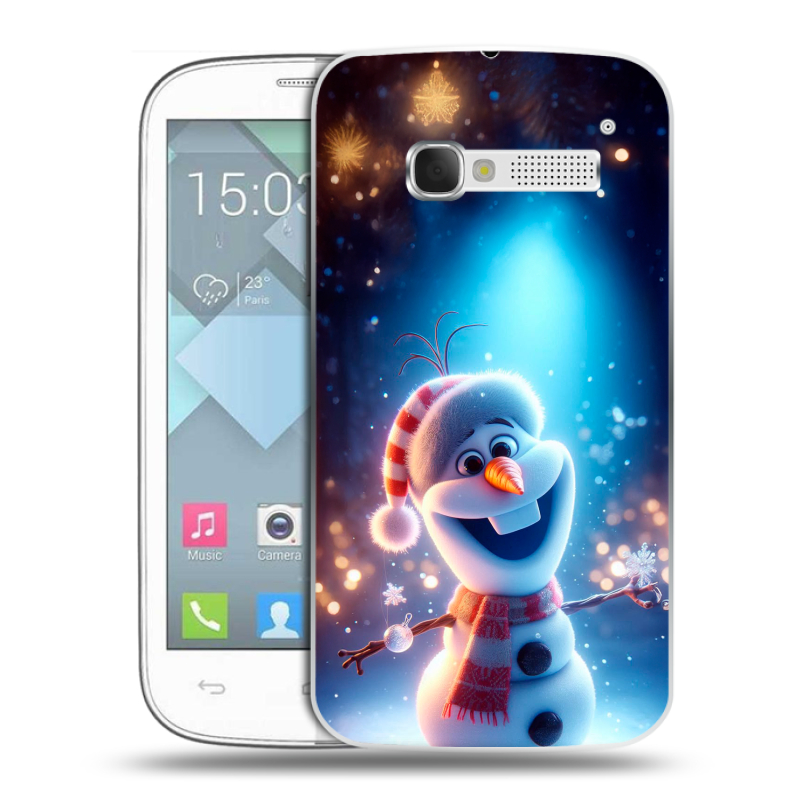 Пластиковый чехол на Alcatel One Touch Pop C5 с принтом Новый год Пластиковый чехол на Alcatel One Touch Pop C5 с принтом Новый год