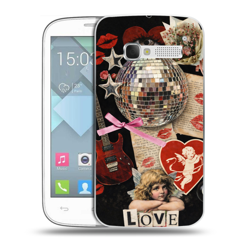 Пластиковый чехол на Alcatel One Touch Pop C5 с принтом для девочек Пластиковый чехол на Alcatel One Touch Pop C5 с принтом для девочек