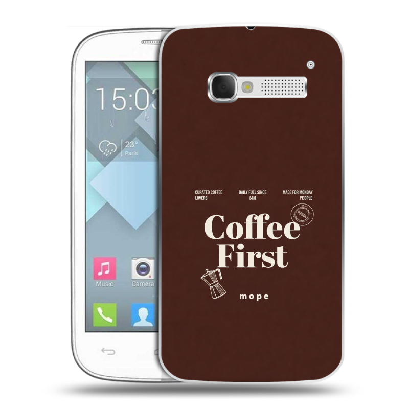 Пластиковый чехол на Alcatel One Touch Pop C5 с принтом женский Пластиковый чехол на Alcatel One Touch Pop C5 с принтом женский