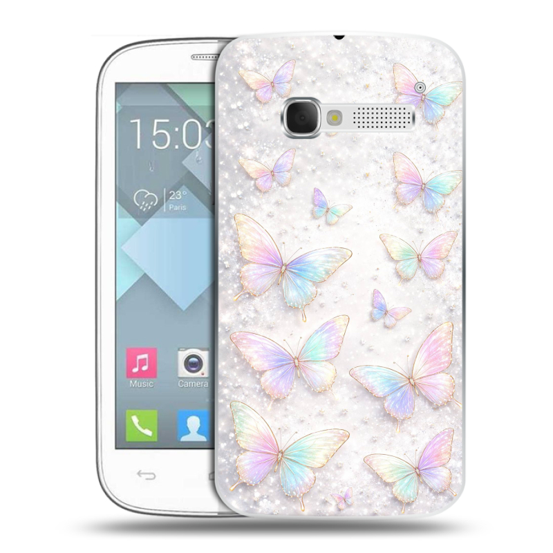 Пластиковый чехол на Alcatel One Touch Pop C5 с принтом женский Пластиковый чехол на Alcatel One Touch Pop C5 с принтом женский
