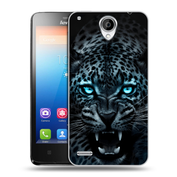 Пластиковый чехол на Lenovo S890 IdeaPhone с принтом Темный леопард