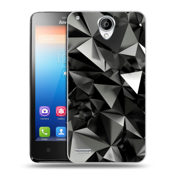 Пластиковый чехол на Lenovo S890 IdeaPhone с принтом Черные кристаллы