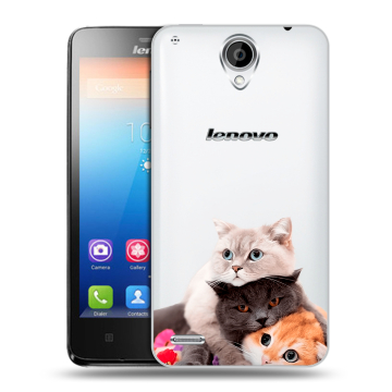 Пластиковый чехол на Lenovo S890 IdeaPhone с принтом Кошки