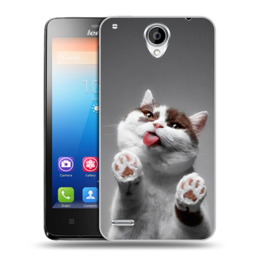 Пластиковый чехол на Lenovo S890 IdeaPhone с принтом Коты