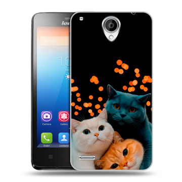 Пластиковый чехол на Lenovo S890 IdeaPhone с принтом Кошки