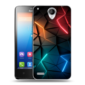 Пластиковый чехол на Lenovo S890 IdeaPhone с принтом Абстракция неон