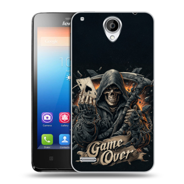 Пластиковый чехол на Lenovo S890 IdeaPhone с принтом Скелет карты
