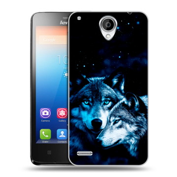 Пластиковый чехол на Lenovo S890 IdeaPhone с принтом Волки