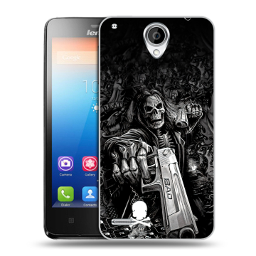 Пластиковый чехол на Lenovo S890 IdeaPhone с принтом Скелет
