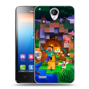Пластиковый чехол на Lenovo S890 с принтом Майнкрафт Minecraft Пластиковый чехол на Lenovo S890 с принтом Майнкрафт Minecraft