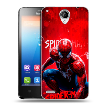 Пластиковый чехол на Lenovo S890 с принтом Spiderman Человек паук Пластиковый чехол на Lenovo S890 с принтом Spiderman Человек паук