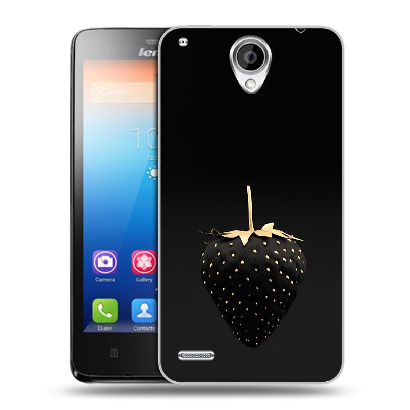 Пластиковый чехол на Lenovo S890 IdeaPhone с принтом Черная клубника Пластиковый чехол на Lenovo S890 IdeaPhone с принтом Черная клубника