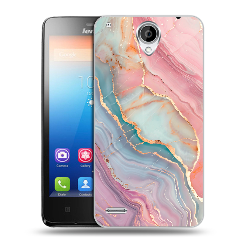 Пластиковый чехол на Lenovo S890 IdeaPhone с принтом розовый мрамор Пластиковый чехол на Lenovo S890 IdeaPhone с принтом розовый мрамор