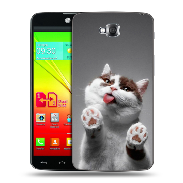 Силиконовый чехол на LG G Pro Lite Dual с принтом Коты