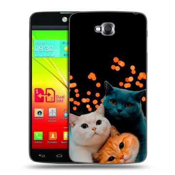 Силиконовый чехол на LG G Pro Lite Dual с принтом Кошки