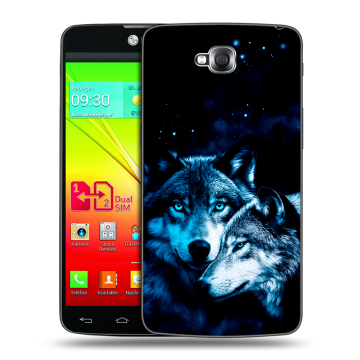 Силиконовый чехол на LG G Pro Lite Dual с принтом Волки