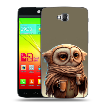 Силиконовый чехол на LG G Pro Lite Dual с принтом Сова