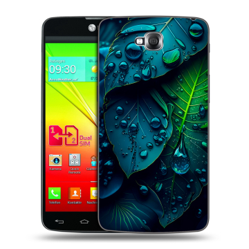 Силиконовый чехол на LG G Pro Lite Dual с принтом Листья