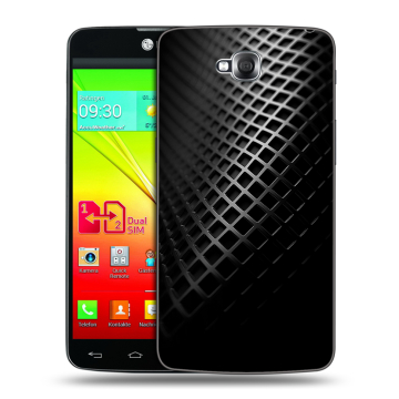 Силиконовый чехол на LG G Pro Lite Dual с принтом Текстура металла