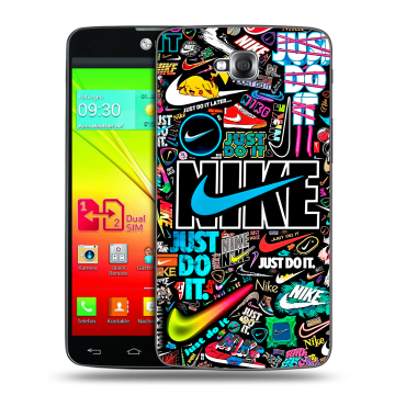 Силиконовый чехол на LG G Pro Lite Dual с принтом найк nike черный Силиконовый чехол на LG G Pro Lite Dual с принтом найк nike черный