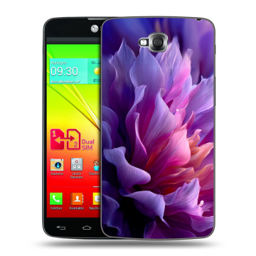 Силиконовый чехол на LG G Pro Lite Dual с принтом женский цветы
