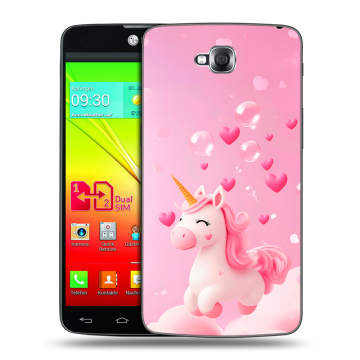 Силиконовый чехол на LG G Pro Lite Dual с принтом Единорог