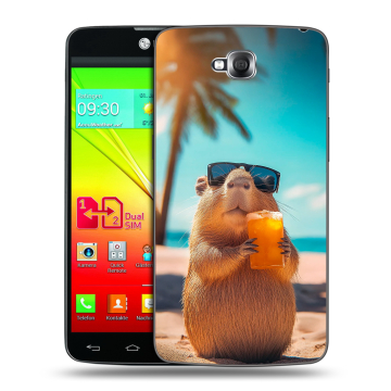 Силиконовый чехол на LG G Pro Lite Dual с принтом Капибара Силиконовый чехол на LG G Pro Lite Dual с принтом Капибара