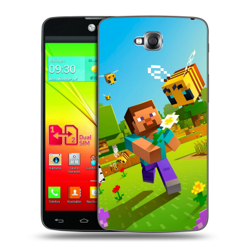 Силиконовый чехол на LG G Pro Lite Dual с принтом Майнкрафт Minecraft Силиконовый чехол на LG G Pro Lite Dual с принтом Майнкрафт Minecraft