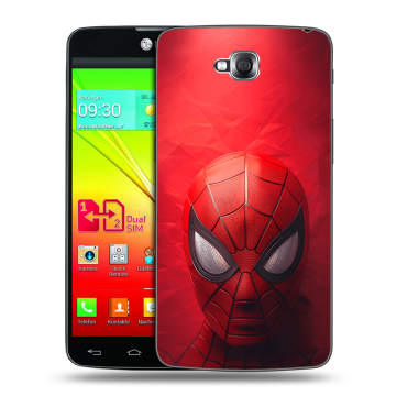 Силиконовый чехол на LG G Pro Lite Dual с принтом Spiderman Человек паук