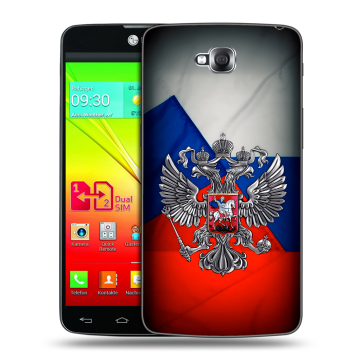 Силиконовый чехол на LG G Pro Lite Dual с принтом Флаг России