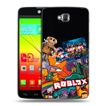 Силиконовый чехол на LG G Pro Lite Dual с принтом Roblox Роблокс