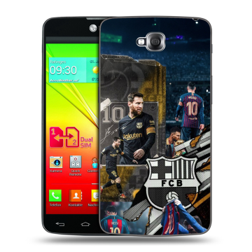Силиконовый чехол на LG G Pro Lite Dual с принтом Messi Barcelona