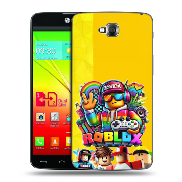 Силиконовый чехол на LG G Pro Lite Dual с принтом Roblox Роблокс