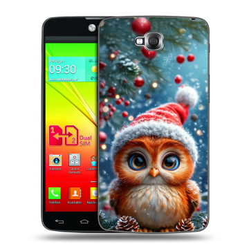 Силиконовый чехол на LG G Pro Lite Dual с принтом Новый год