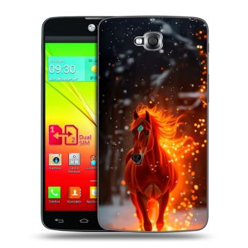Силиконовый чехол на LG G Pro Lite Dual с принтом Новый год