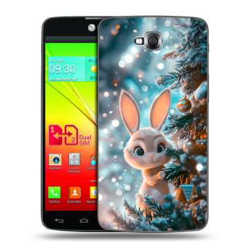 Силиконовый чехол на LG G Pro Lite Dual с принтом Новый год