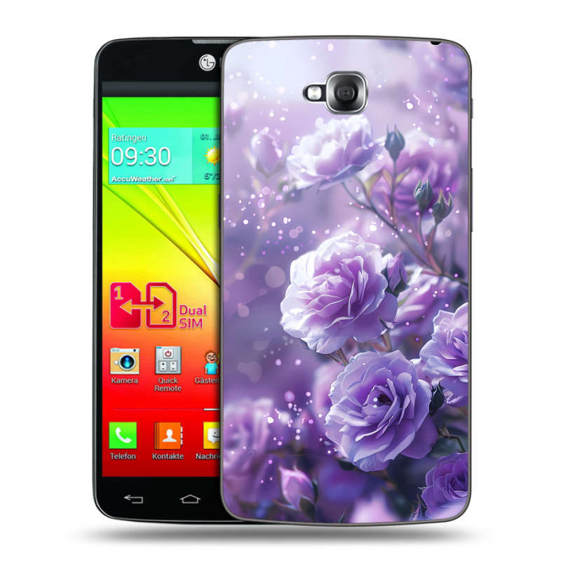 Силиконовый чехол на LG G Pro Lite Dual с принтом Розы цветы Силиконовый чехол на LG G Pro Lite Dual с принтом Розы цветы