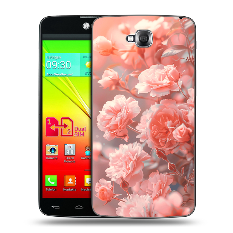 Силиконовый чехол на LG G Pro Lite Dual с принтом Розы цветы Силиконовый чехол на LG G Pro Lite Dual с принтом Розы цветы
