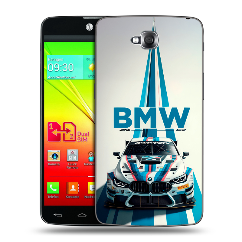 Силиконовый чехол на LG G Pro Lite Dual с принтом БМВ BMW Силиконовый чехол на LG G Pro Lite Dual с принтом БМВ BMW