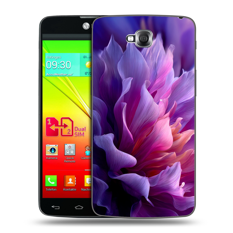 Силиконовый чехол на LG G Pro Lite Dual с принтом женский цветы Силиконовый чехол на LG G Pro Lite Dual с принтом женский цветы
