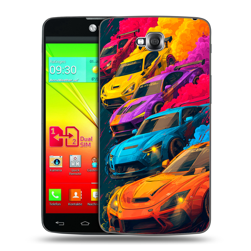Силиконовый чехол на LG G Pro Lite Dual с принтом Тачки Силиконовый чехол на LG G Pro Lite Dual с принтом Тачки