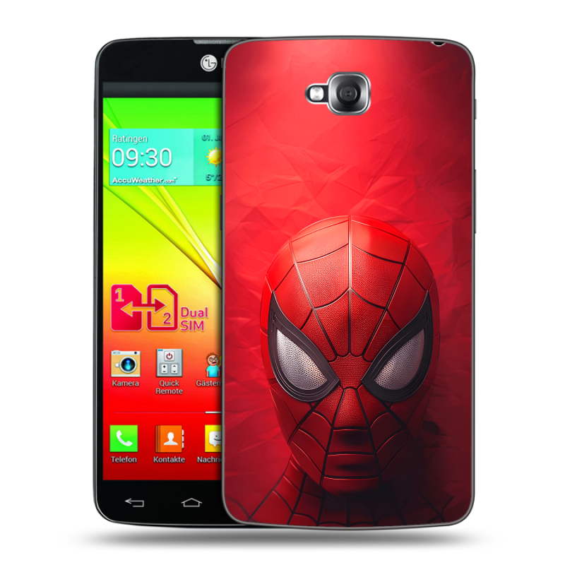 Силиконовый чехол на LG G Pro Lite Dual с принтом Spiderman Человек паук Силиконовый чехол на LG G Pro Lite Dual с принтом Spiderman Человек паук