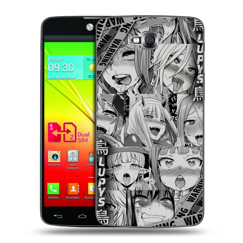 Силиконовый чехол на LG G Pro Lite Dual с принтом Ahegao Ахегао Аниме Силиконовый чехол на LG G Pro Lite Dual с принтом Ahegao Ахегао Аниме