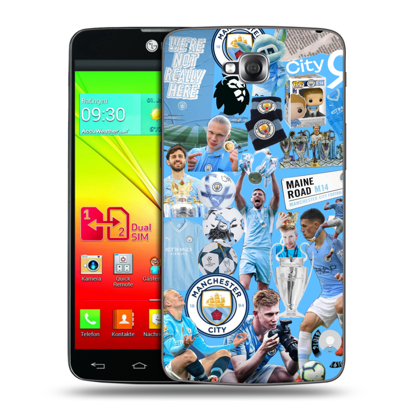 Силиконовый чехол на LG G Pro Lite Dual с принтом Man City Манчестер Сити Силиконовый чехол на LG G Pro Lite Dual с принтом Man City Манчестер Сити